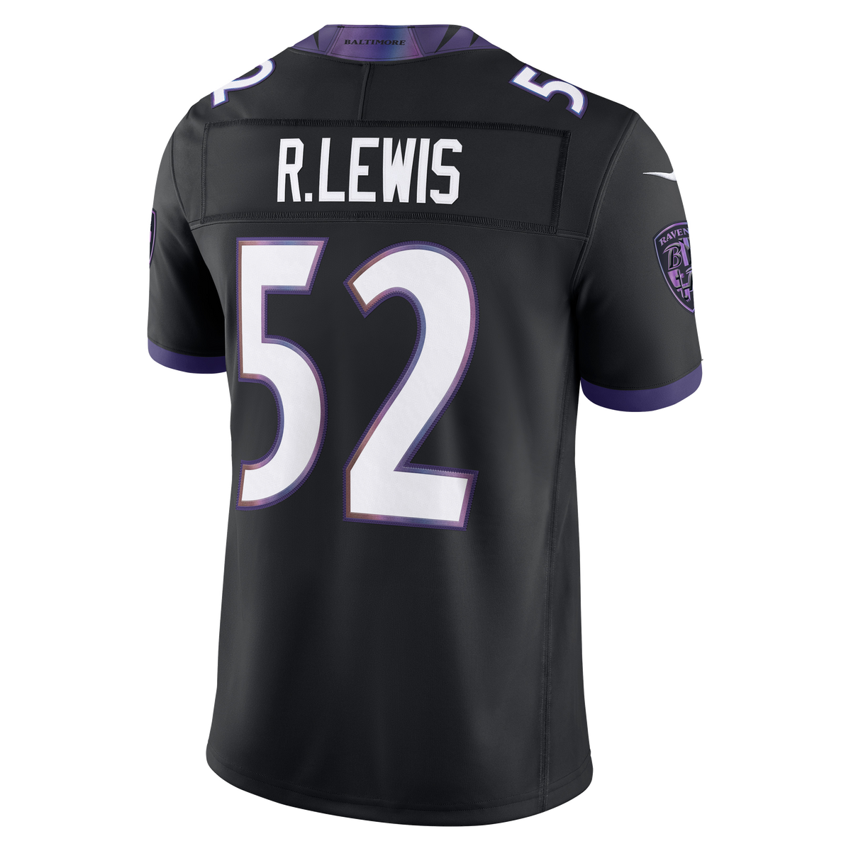 Ray Lewis #52 Retired Baltimore Ravens Nike Alternate Vapor F.U.S.E. Stitched Limited Jersey - Black Purple