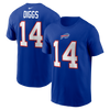 Buffalo Bills Stefon Diggs #14 Name & Number T-Shirt - Blue - Pro League Sports Collectibles Inc.