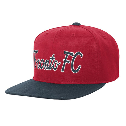 Youth Toronto FC Mitchell & Ness Team Ground Flat Brim Adjustable SnapBack Hat