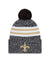 New Orleans Saints New Era 2023 Sideline - Sport Cuffed Pom Knit Hat - Black