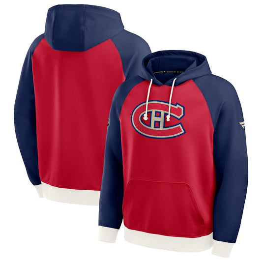 Montreal Canadiens Fanatics 2026 NHL Heritage Classic Authentic Pro Tri-Blend Knit Hoodie - Red