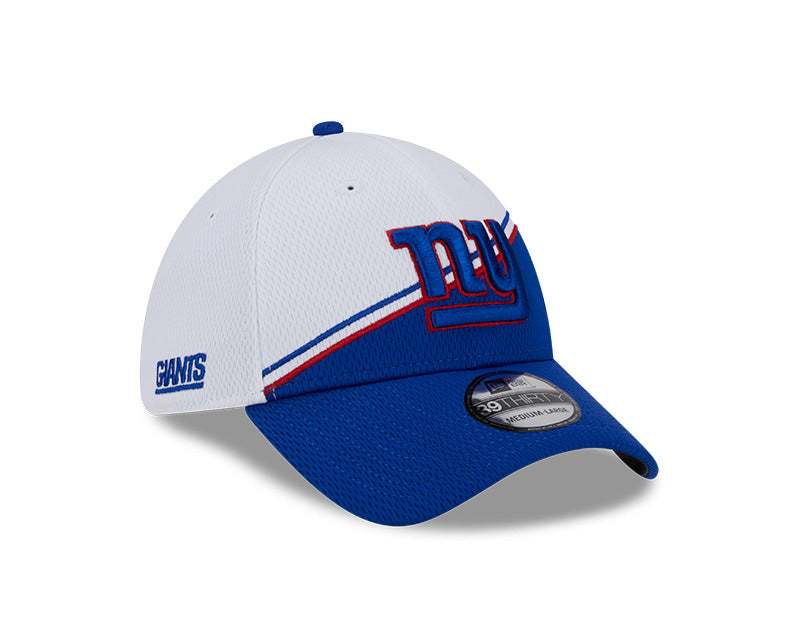 New York Giants New Era 2023 Sideline 39THIRTY Flex Hat - White/Royal - Pro League Sports Collectibles Inc.