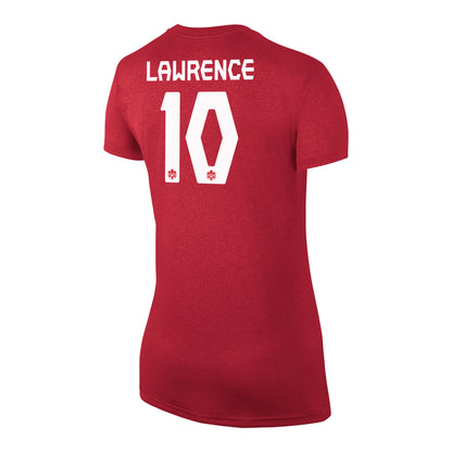Women's Ashley Lawrence #10 Canada National Team Nike Name & Number Dri-Fit T-Shirt - Red