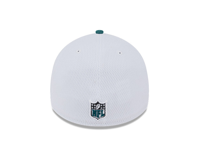 Philadelphia Eagles New Era 2023 Sideline 39THIRTY Flex Hat - White/Midnight Green - Pro League Sports Collectibles Inc.