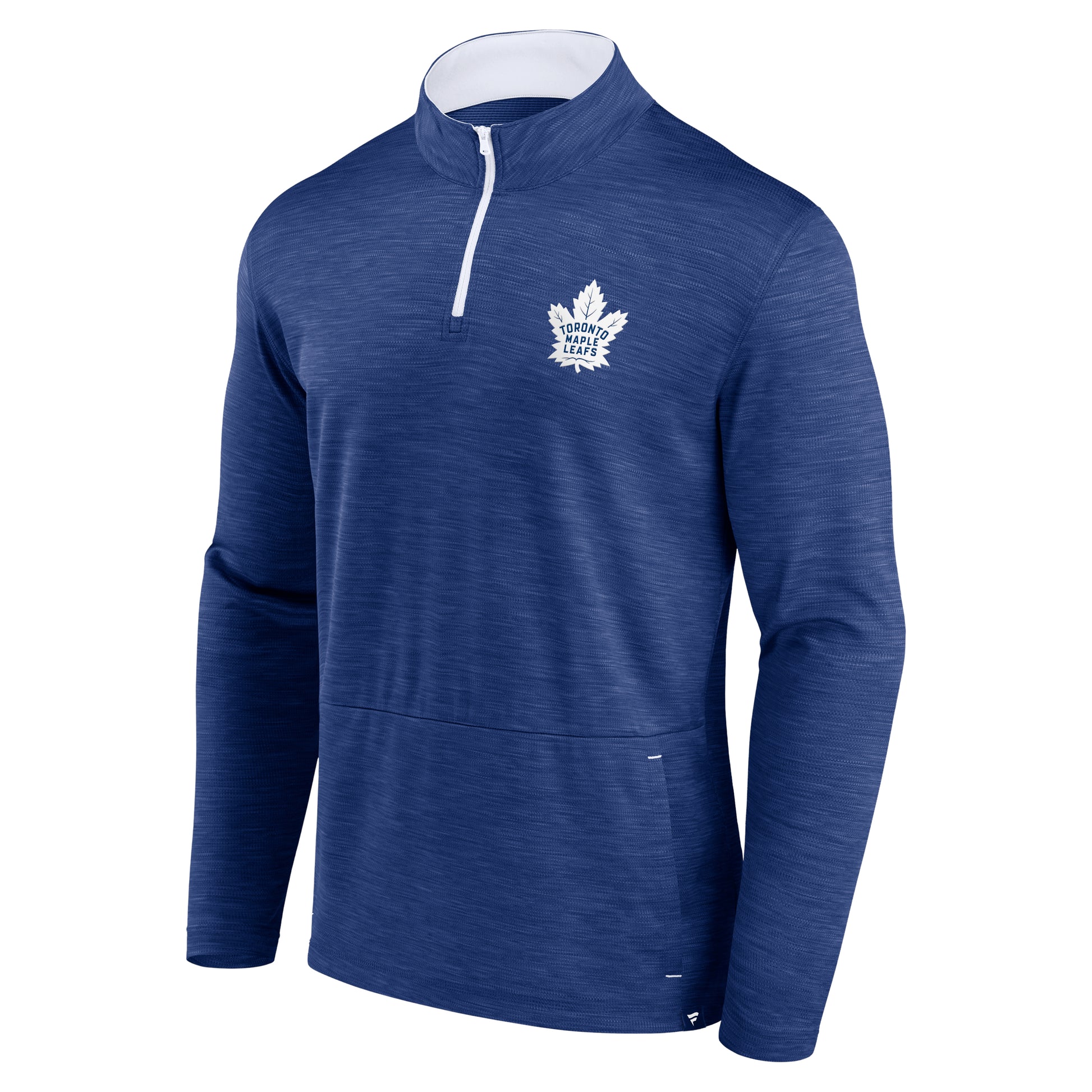 Toronto Maple Leafs Fanatics Branded Heather Royal 2023 Hard Quarter-Zip Shirt - Pro League Sports Collectibles Inc.