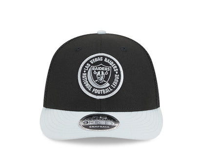 Las Vegas Raiders New Era 2023 Sideline Low Profile 9FIFTY Snapback Hat - Black/Grey