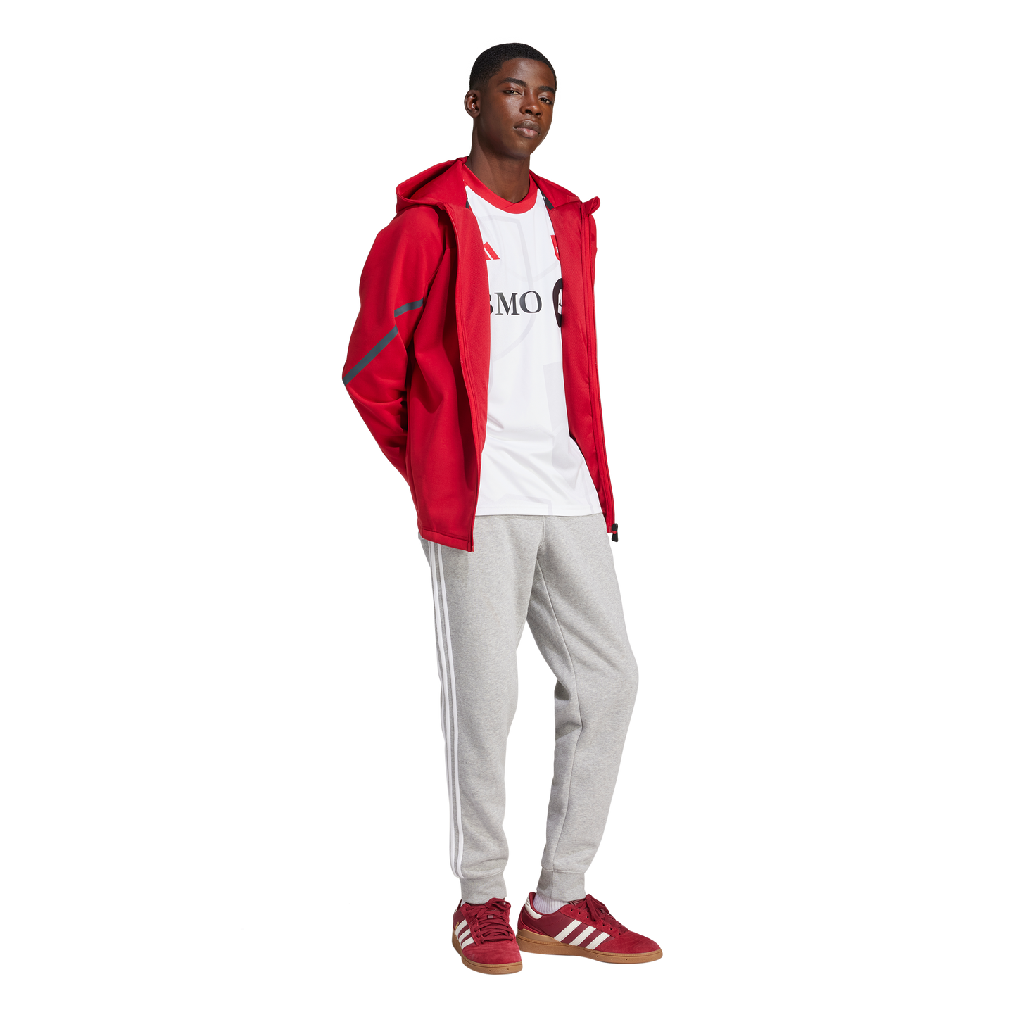 Toronto FC adidas Red 2024 Anthem Travel Raglan Sleeve Full-Zip Jacket