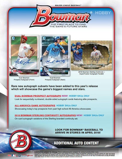 Bowman 2018 MLB Hobby Baseball Box