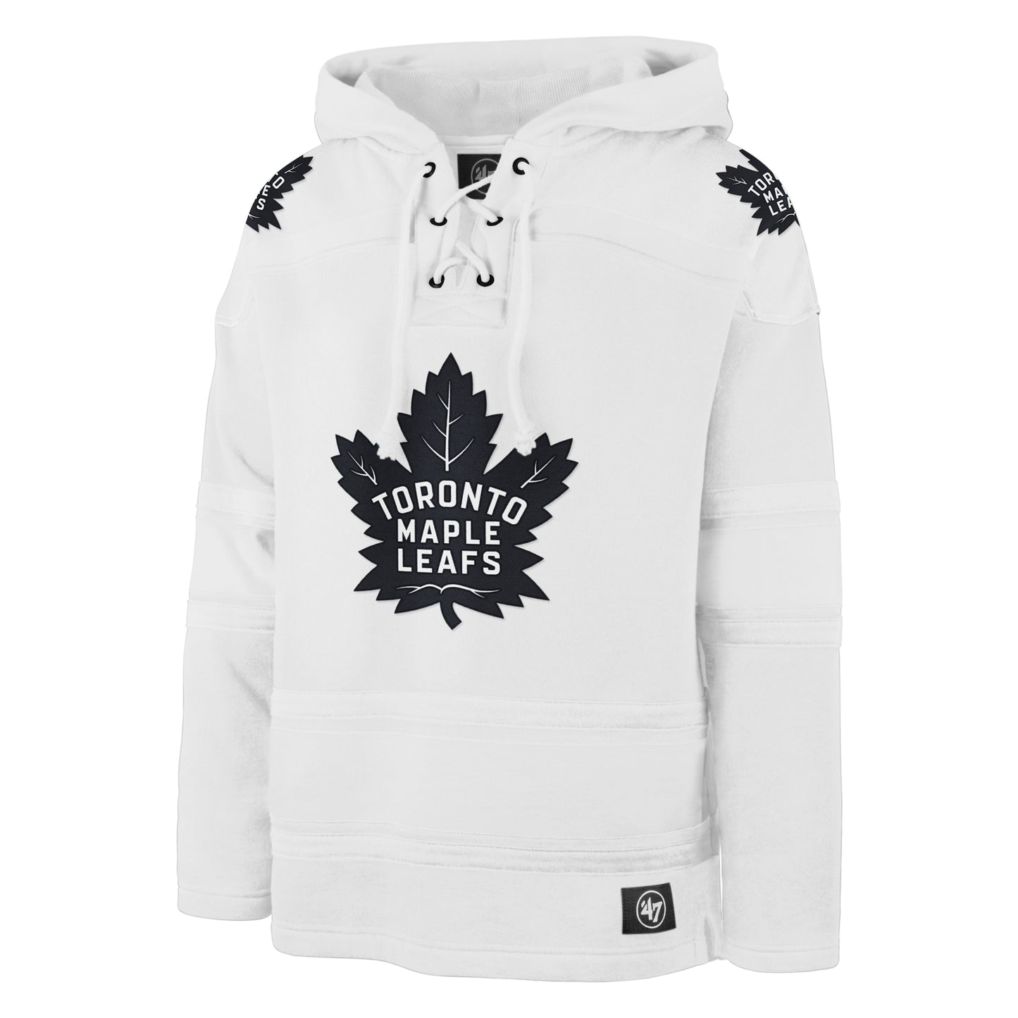 Toronto Maple Leafs NHL White Out '47 Brand Lacer Fleece Hoodie