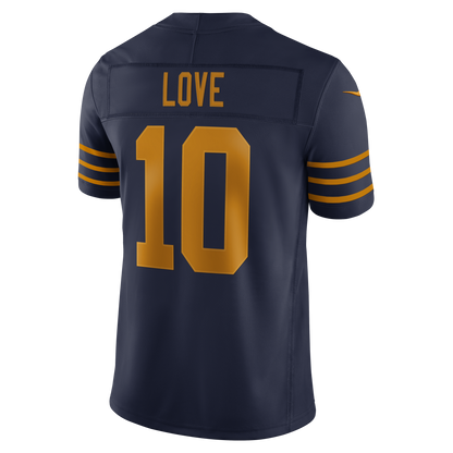 Jordan Love #10 Green Bay Packers Nike Team Vapor F.U.S.E. Stitched Limited Jersey - Navy