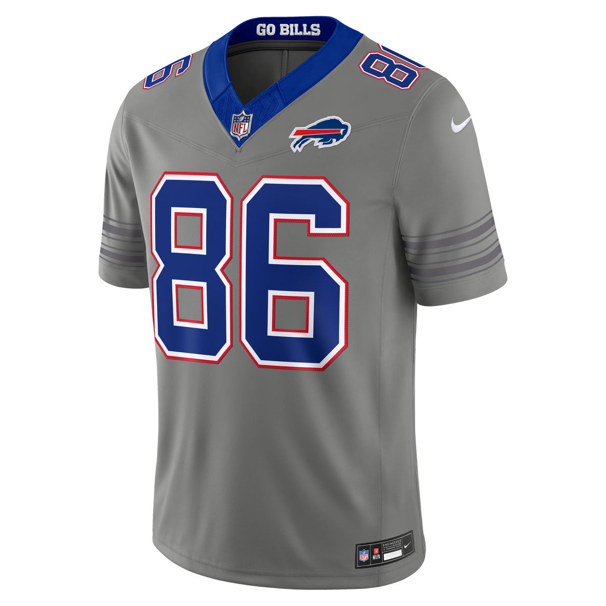 Dalton Kincaid #86 Buffalo Bills Nickel City Vapor F.U.S.E. Stitched Limited Jersey - Gray