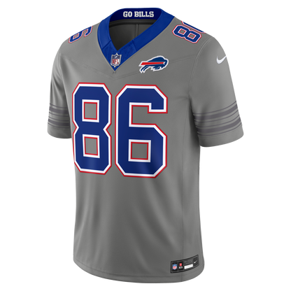 Dalton Kincaid #86 Buffalo Bills Nickel City Vapor F.U.S.E. Stitched Limited Jersey - Gray