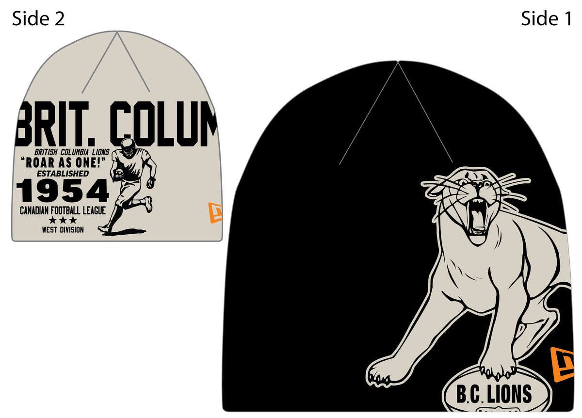 BC Lions CFL Turf Traditions New Era Knit Hat