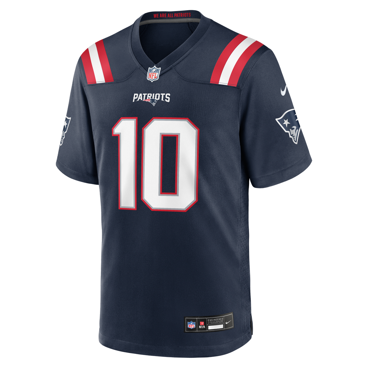 Drake Maye #10 New England Patriots Nike Game Player Jersey - Navy