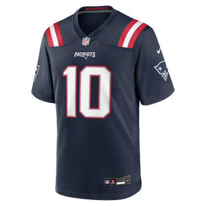 Drake Maye #10 New England Patriots Nike Game Player Jersey - Navy