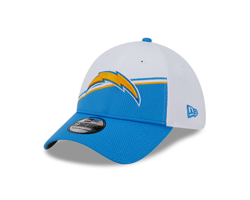 Los Angeles Chargers New Era 2023 Sideline 39THIRTY Flex Hat - White/Light Blue - Pro League Sports Collectibles Inc.