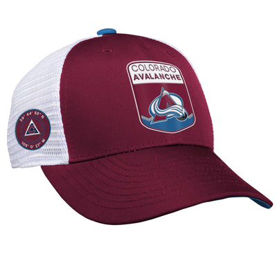 Youth Colorado Avalanche Fanatics Branded 2023 NHL Draft On Stage Trucker Adjustable Hat - Pro League Sports Collectibles Inc.