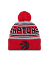 Toronto Raptors New Era Wordmark Cuff Knit Pom Toque