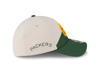 Green Bay Packers New Era 2023 Historic Sideline 39THIRTY Flex Hat - Cream/Green - Pro League Sports Collectibles Inc.