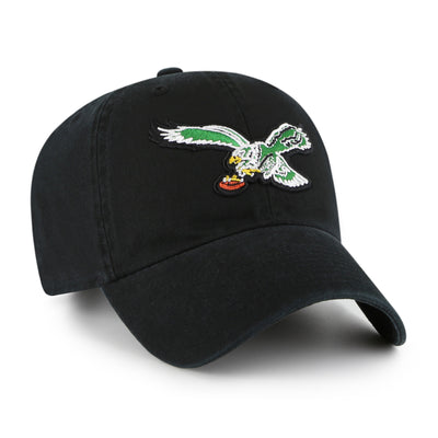 Philadelphia Eagles Black Alt Clean Up '47 Brand Adjustable Hat - Pro League Sports Collectibles Inc.
