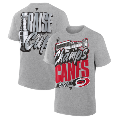 Carolina Hurricanes Fanatics 2026 Stanley Cup Champions Authentic Locker Room T-Shirt – Gray