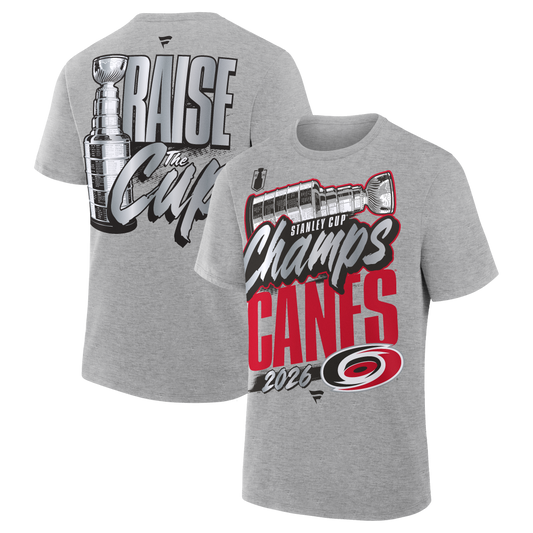 Carolina Hurricanes Fanatics 2026 Stanley Cup Champions Authentic Locker Room T-Shirt – Gray