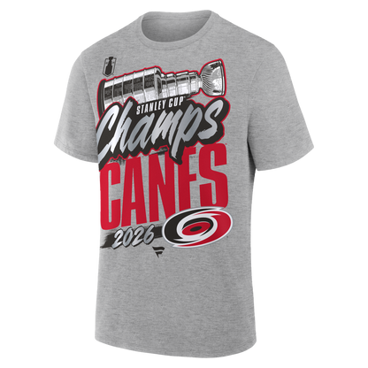 Carolina Hurricanes Fanatics 2026 Stanley Cup Champions Authentic Locker Room T-Shirt – Gray