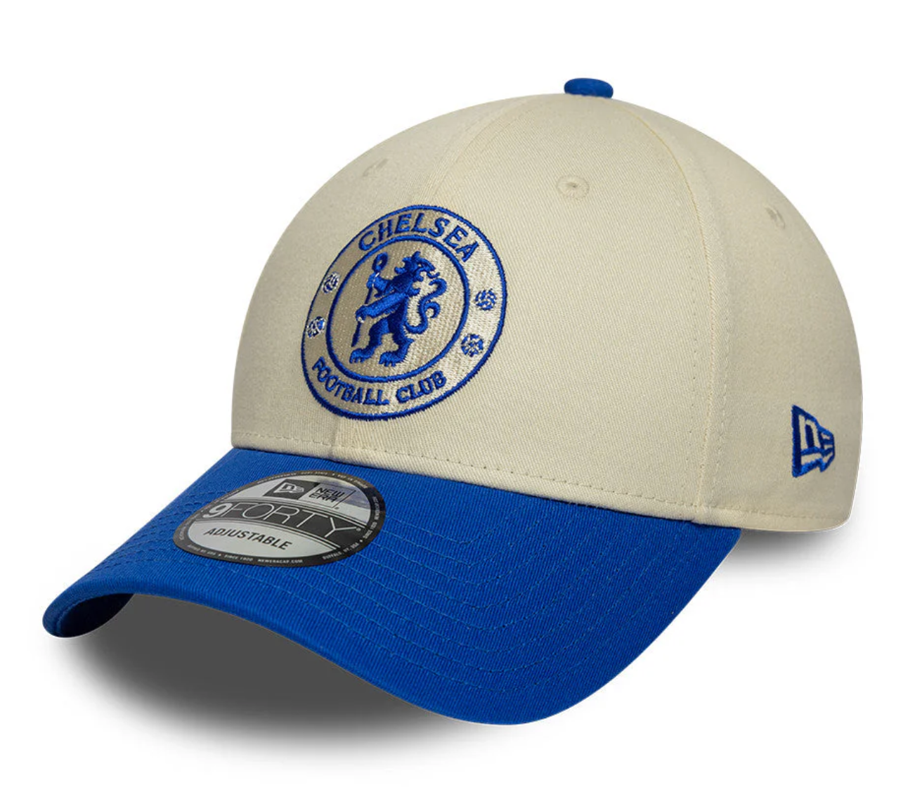 Chelsea FC New Era 9FORTY Adjustable Contrast Hat - TwoTone Cream/Blue