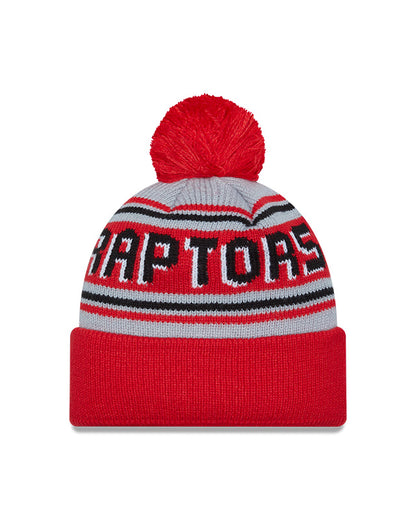 Toronto Raptors New Era Wordmark Cuff Knit Pom Toque