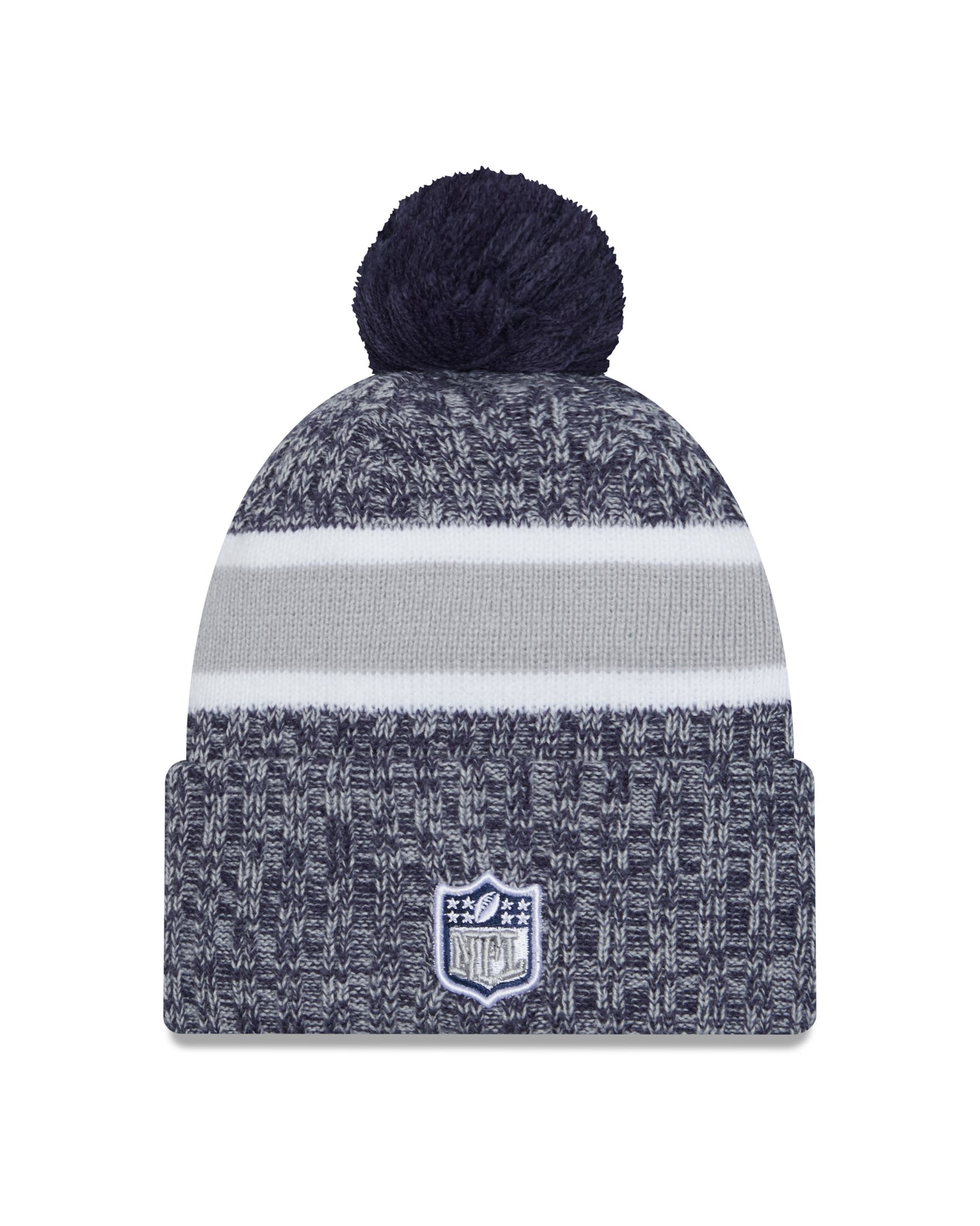 Dallas Cowboys New Era 2023 Sideline - Sport Cuffed Pom Knit Hat - Blue - Pro League Sports Collectibles Inc.