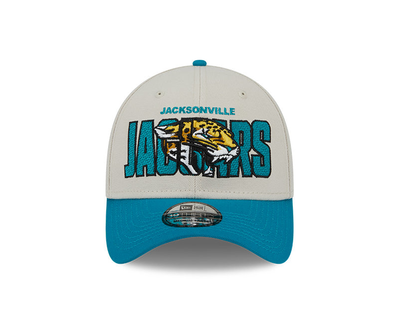 Jacksonville Jaguars New Era 2023 NFL Draft 39THIRTY Flex Hat - Cream - Pro League Sports Collectibles Inc.