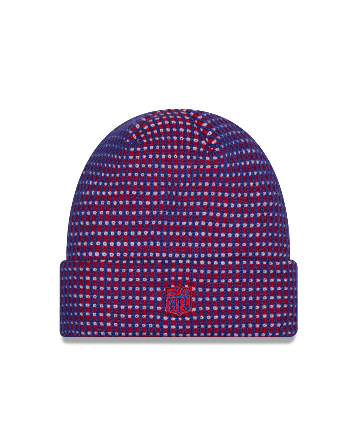 Buffalo Bills 2026 New Era NFL Sideline Cold Weather Cuff Knit Toque - Royal Blue / Red