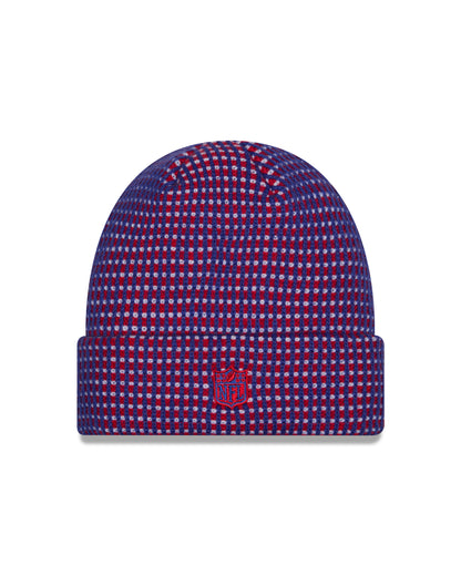 Buffalo Bills 2026 New Era NFL Sideline Cold Weather Cuff Knit Toque - Royal Blue / Red