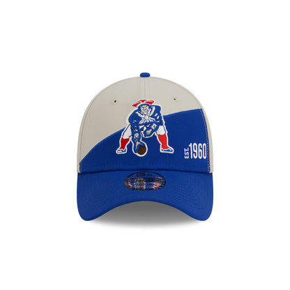 New England Patriots New Era 2023 Historic Sideline 39THIRTY Flex Hat - Cream/Royal - Pro League Sports Collectibles Inc.