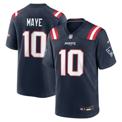 Drake Maye #10 New England Patriots Nike Game Player Jersey - Navy