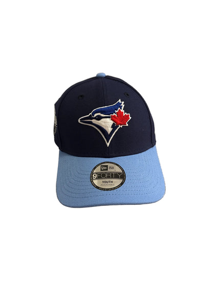 Youth Toronto Blue Jays New Era Navy 2-Tone 2025 World Series Side Patch 9FORTY Adjustable Hat