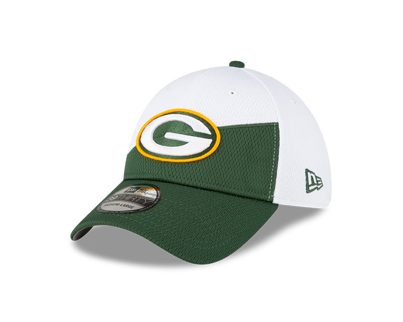 Green Bay Packers New Era 2023 Sideline 39THIRTY Flex Hat - White/Green - Pro League Sports Collectibles Inc.