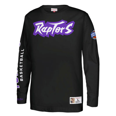 Youth Mitchell & Ness Black Toronto Raptors Heavyweight Long Sleeve T-Shirt