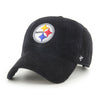 Pittsburgh Steelers THICK CORD Clean Up '47 Brand Adjustable Hat - Black - Pro League Sports Collectibles Inc.