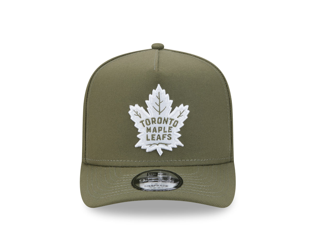 Toronto Maple Leafs New Era 9Fifty A-Frame 75th Forever Snapback Hat - Olive