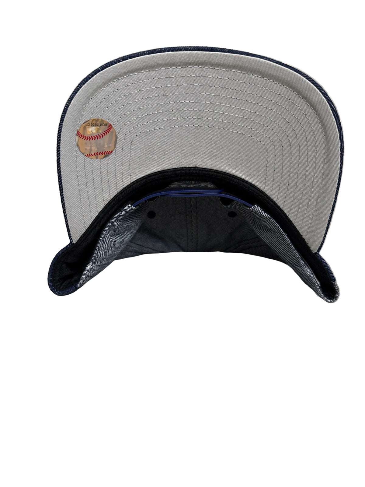 Toronto Blue Jays Mitchell & Ness Shark Pro Pinch A-Frame Structured Fit Snapback Hat - Denim