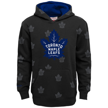 Toronto Maple Leafs AOP Mitchell & Ness Pullover Fleece Hoodie - Pro League Sports Collectibles Inc.