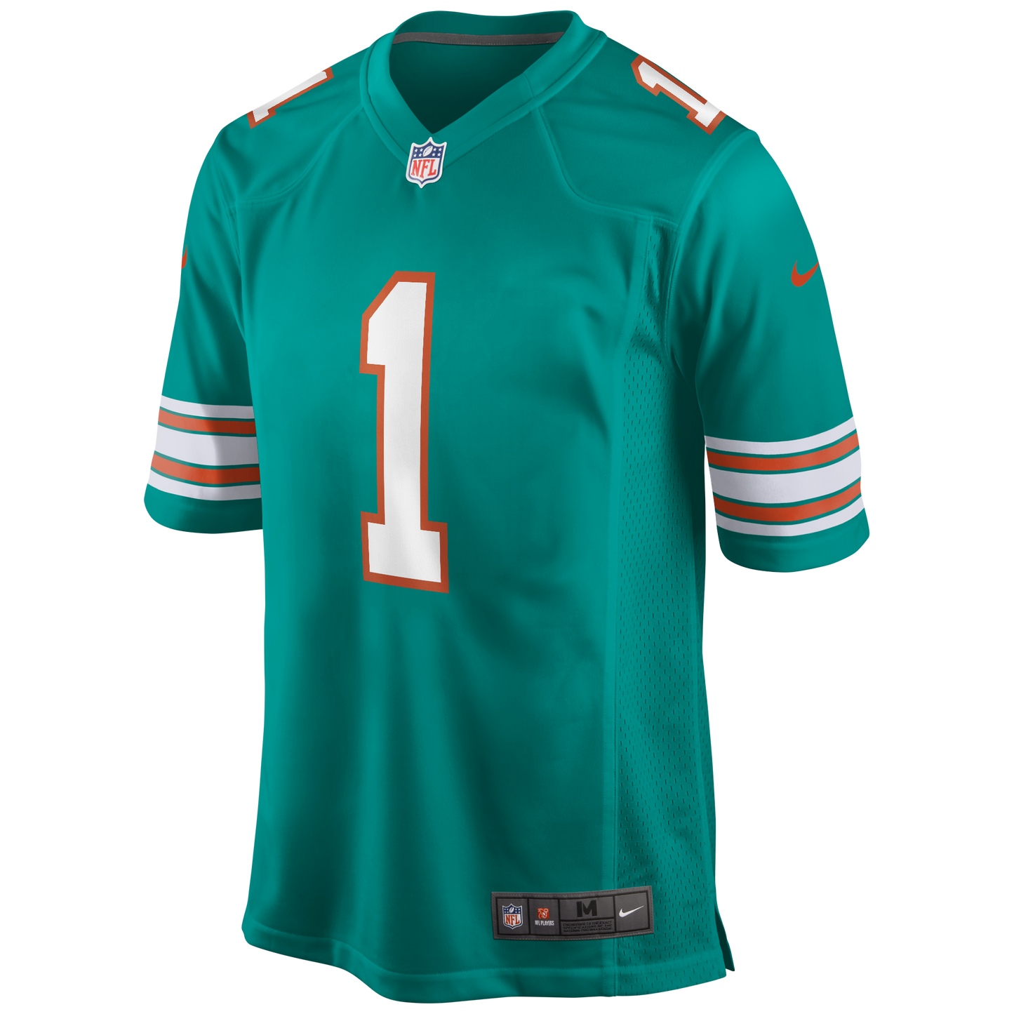 Tua Tagovailoa #1 Miami Dolphins Teal Nike Game Finished Jersey - Pro League Sports Collectibles Inc.