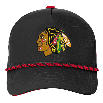 Youth Chicago Blackhawks Fanatics Authentic Pro Podium Snapback Hat - Black