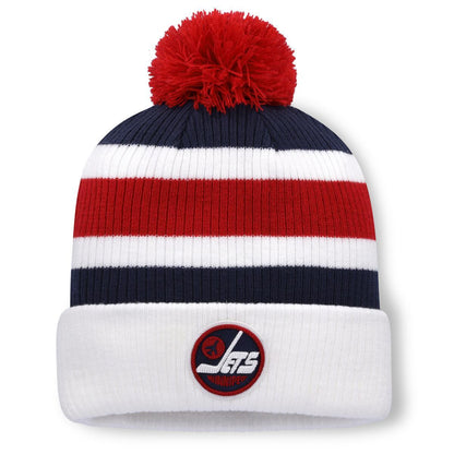Winnipeg Jets NHL Fanatics Branded 2026 Heritage Classic Cuff Pom Knit Hat - White