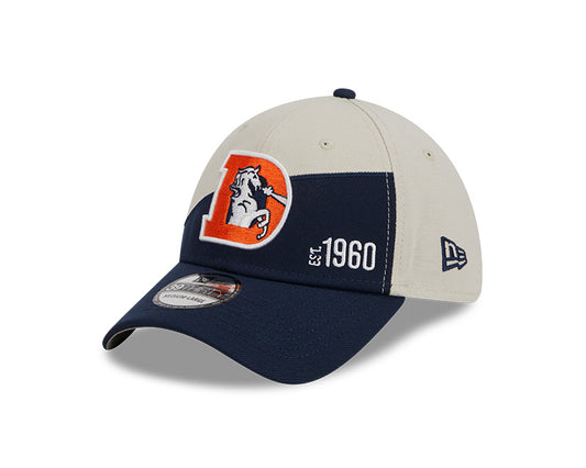 Denver Broncos New Era 2023 Historic Sideline 39THIRTY Flex Hat - Cream/Navy - Pro League Sports Collectibles Inc.