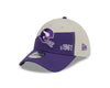 Minnesota Vikings New Era 2023 Historic Sideline 39THIRTY Flex Hat - Cream/Purple - Pro League Sports Collectibles Inc.