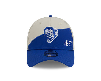 Los Angeles Rams New Era 2023 Historic Sideline 39THIRTY Flex Hat - Cream/Royal - Pro League Sports Collectibles Inc.