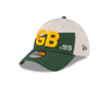 Green Bay Packers New Era 2023 Historic Sideline 39THIRTY Flex Hat - Cream/Green - Pro League Sports Collectibles Inc.