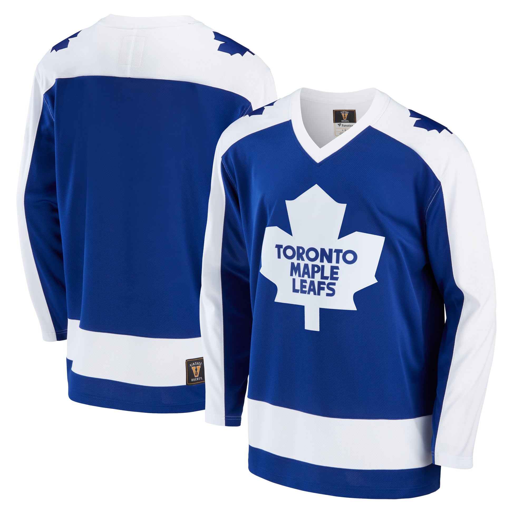 Toronto Maple Leafs Vintage Fanatics Branded Blue Premier Breakaway Jersey - Blank - Pro League Sports Collectibles Inc.